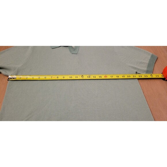 Mr P Polo Shirt Mens Large Green Sweater Knit Pullover Cotton Quiet Luxury - Picture 10 of 13